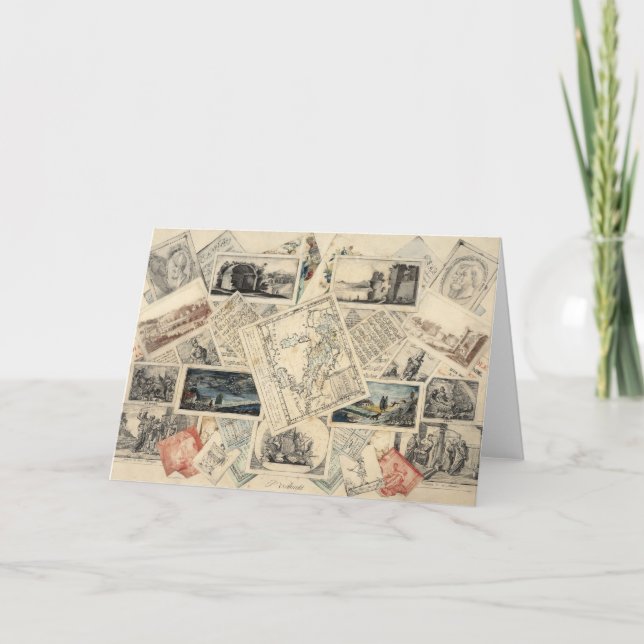 Trompe l'oeil of a Karta of Italien | P. Verburght Kort (Framsida)