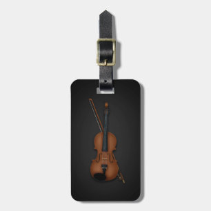Trompe L'oeil Violin & Bow Anpassningsbar Instrume Bagagebricka