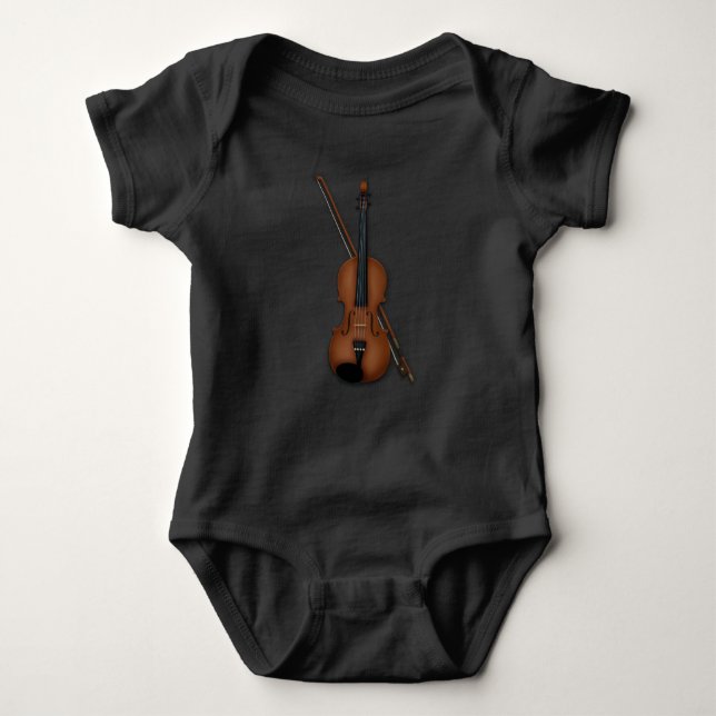 Trompe L'oeil Violin Viola Classical Music T Shirt (Framsida)