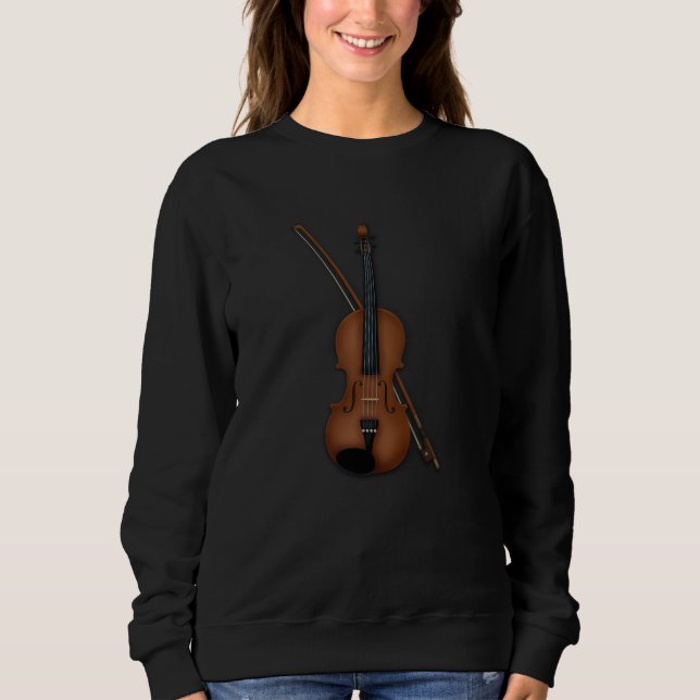 Trompe L'oeil Violin Viola Classical Musician's T Shirt (Framsida)