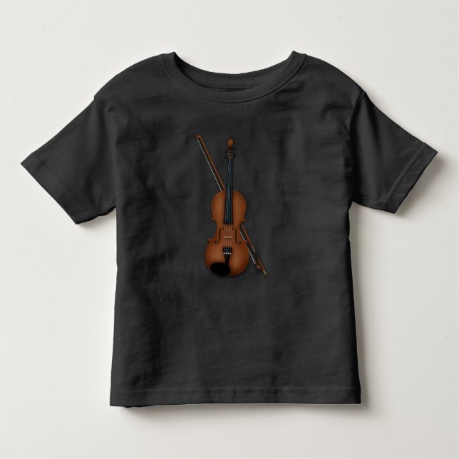 Trompe L'oeil Violin Viola Elegant Classical Music T Shirt (Framsida)