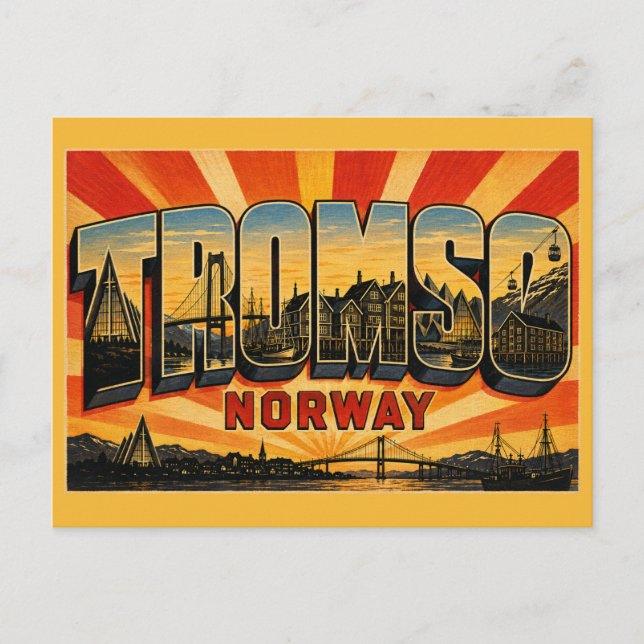 Tromsø Norge Arktiska Katedralen Vykort (Framsida)