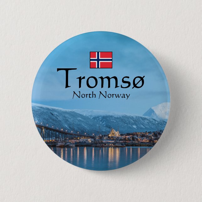 Tromso Norge Souvenir Knapp (Framsida)