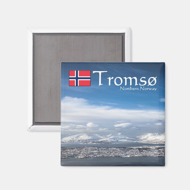 Tromso Norge Souvenir Magnet (Front/Back)