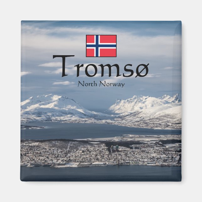 Tromso Norge Souvenir Magnet (Framsidan)