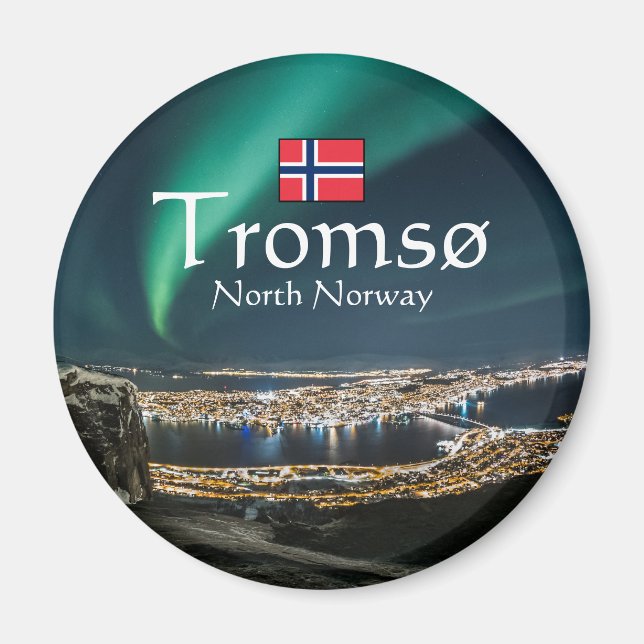 Tromso Norge Souvenir Magnet (Framsidan)