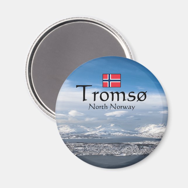 Tromsö Norge Souvenir Magnet (Front/Back)