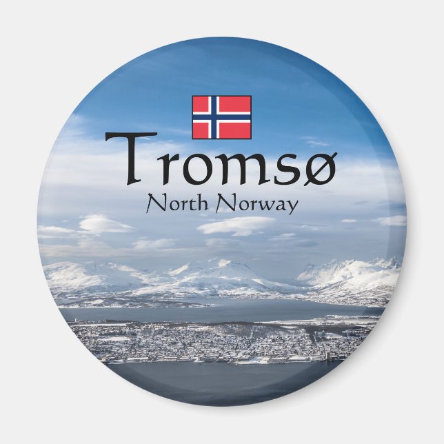 Tromso Norge Souvenir Magnet (Framsidan)