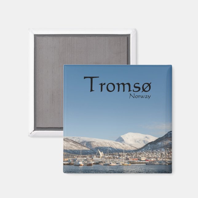Tromso Norge Souvenir Magnet (Front/Back)