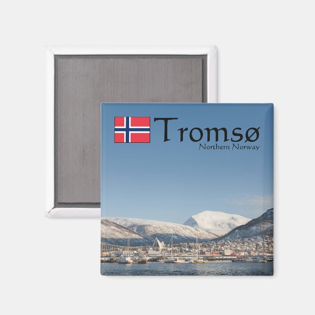 Tromso Norge Souvenir Magnet (Front/Back)