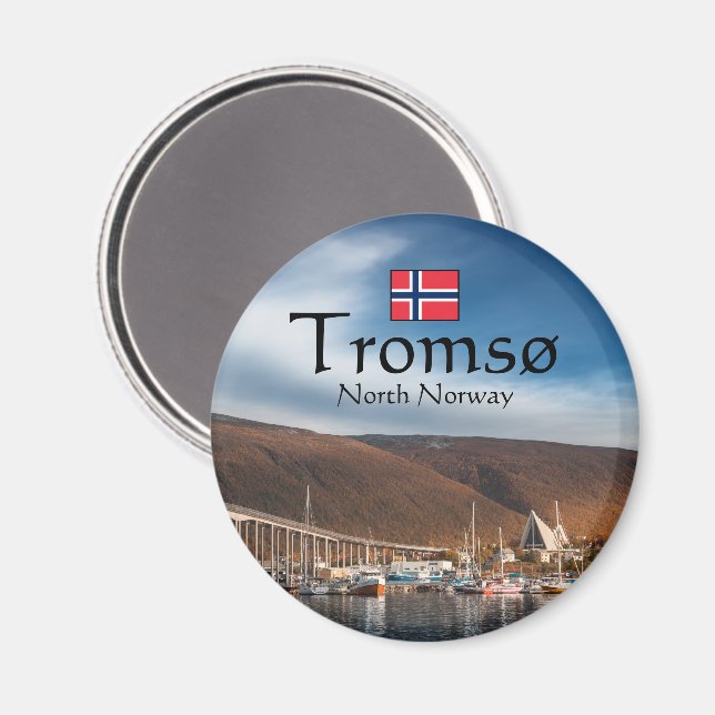 Tromso Norge Souvenir Magnet (Front/Back)