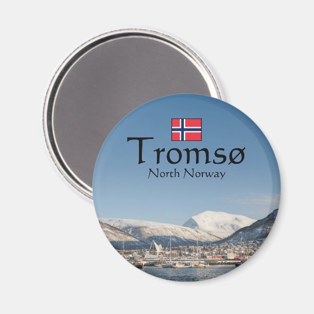 Tromso Norge Souvenir Magnet (Front/Back)