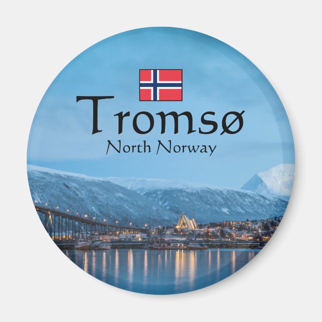 Tromso Norge Souvenir Magnet (Framsidan)