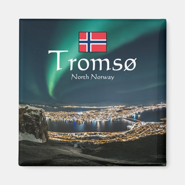 Tromso Norge Souvenir Magnet (Framsidan)