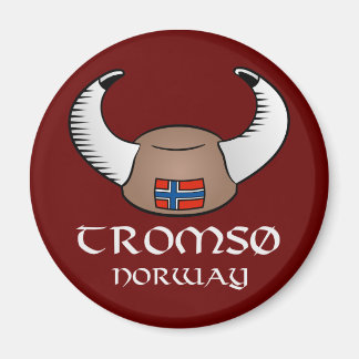 Tromso Norge Viking Hat Magnet
