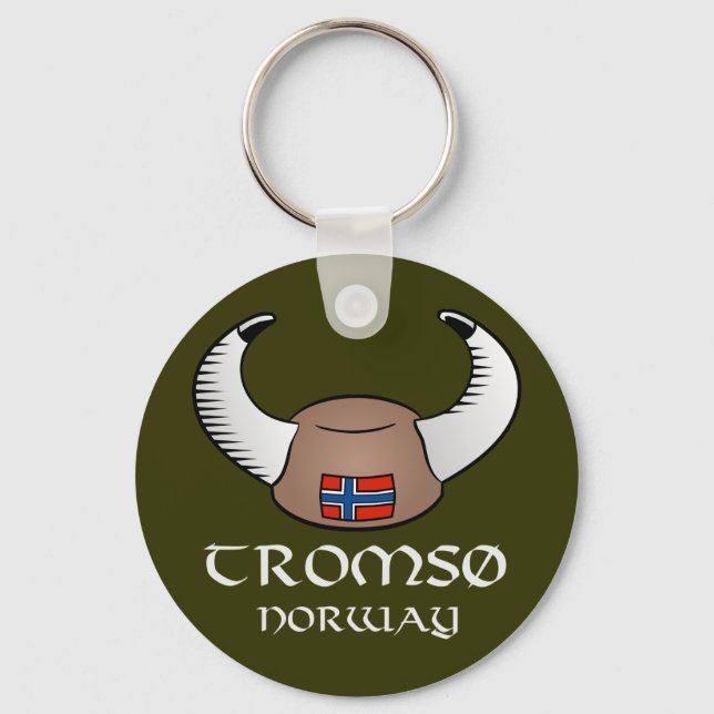 Tromso Norge Viking Hat Nyckelring (Framsida)