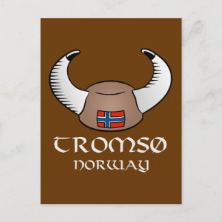 Tromso Norge Viking Hat Vykort