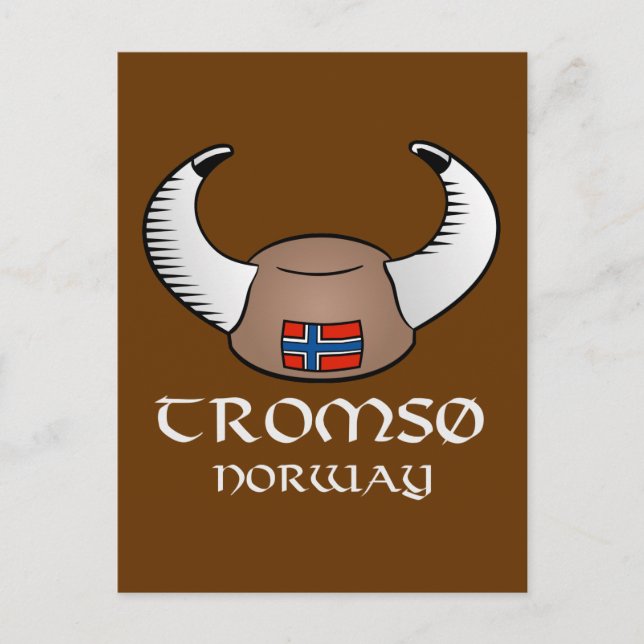 Tromso Norge Viking Hat Vykort (Framsida)