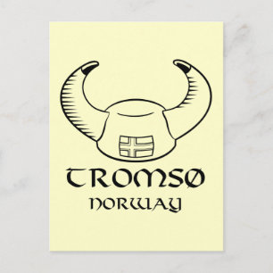 Tromso Norge Viking Hat Vykort