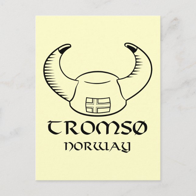 Tromso Norge Viking Hat Vykort (Framsida)