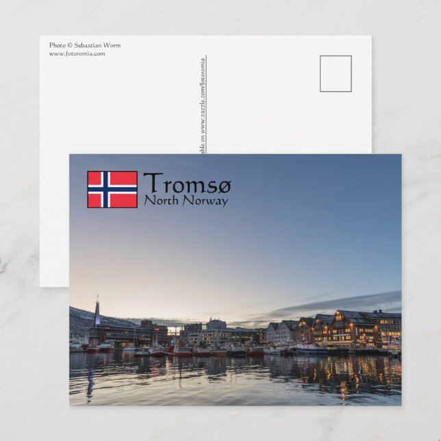 Tromso Norge Vykort (Fram/baksida)