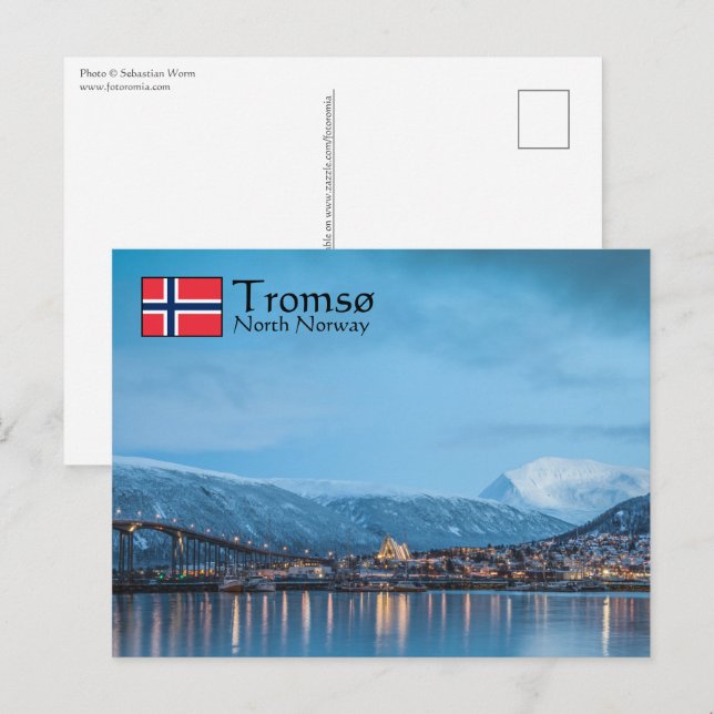 Tromso Norge Vykort (Fram/baksida)
