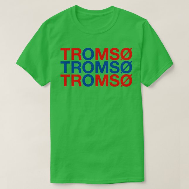 TROMSO Norska Flagga T Shirt (Design framsida)