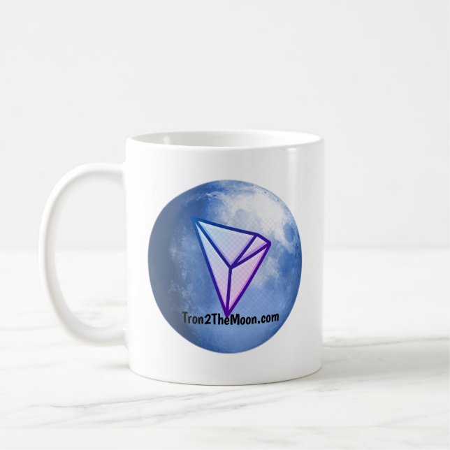 Tron2månen för Fläkt av Tron Cryptocurrency Kaffemugg (Vänster)