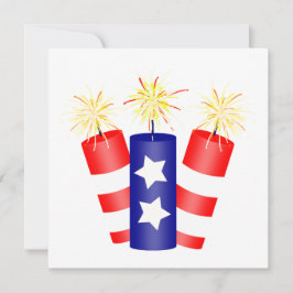 Tron Firecrackers för den 4 juli Inbjudningar