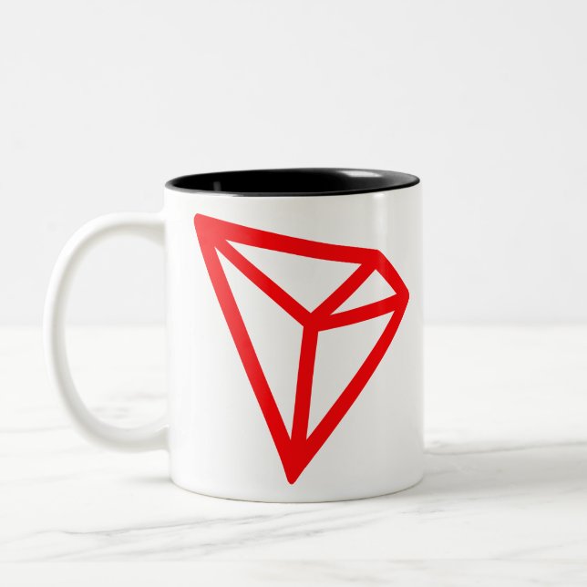 tron-trx-logotyp Två-Tonad mugg (Vänster)