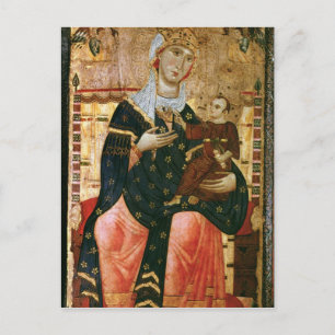 Tronande madonna med barn, c.1260 vykort