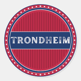 Trondheim City Pride Emblem – Norsk Identitet Runt Klistermärke