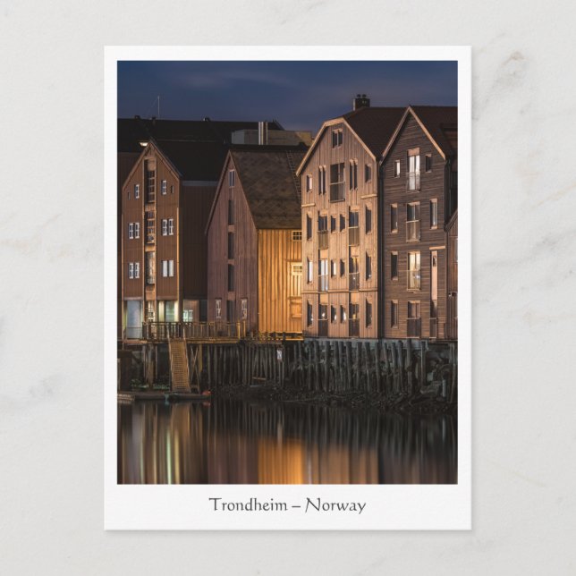 Trondheim Houses Norge Vykort (Framsida)