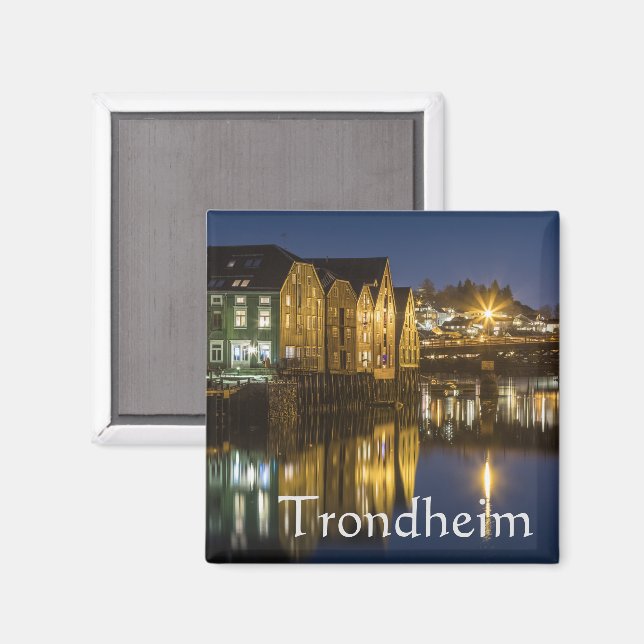 Trondheim Norge Magnet (Front/Back)