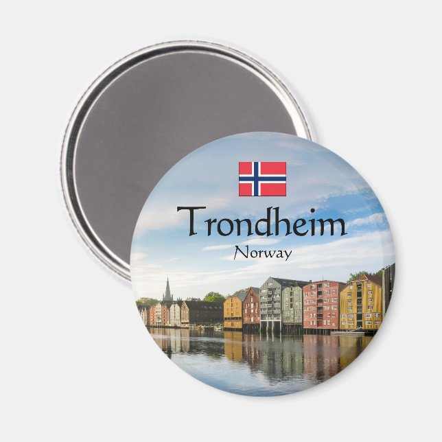 Trondheim Norge Magnet (Front/Back)