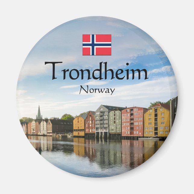 Trondheim Norge Magnet (Framsidan)
