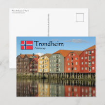 Trondheim Norge Postcard