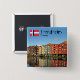 Trondheim Norge Souvenir Knapp