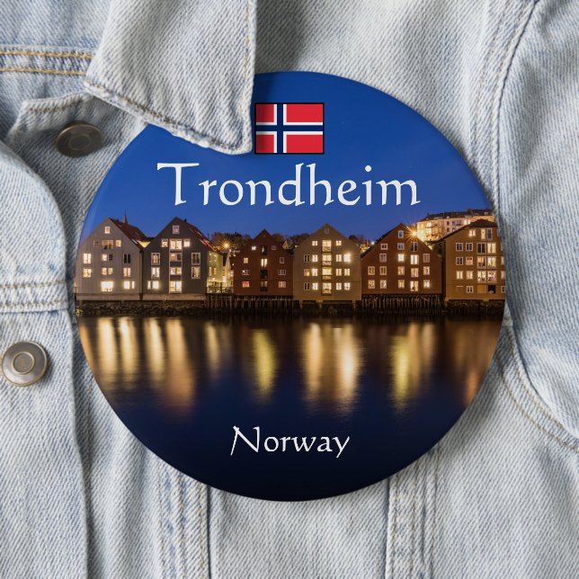 Trondheim Norge Souvenir Knapp (In Situ)