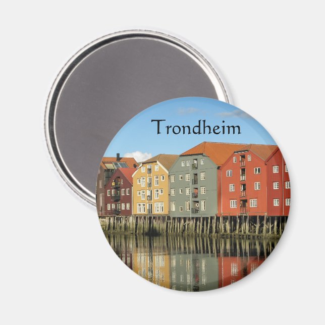 Trondheim Norge Souvenir  Magnet (Front/Back)