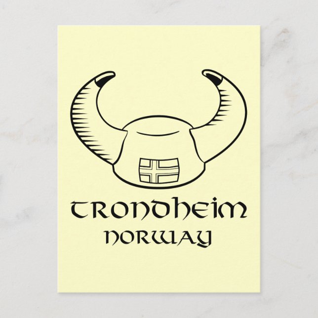 Trondheim Norge Viking Hat Vykort (Framsida)