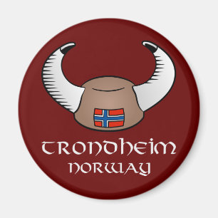 Trondheim norgeViking hatt Magnet