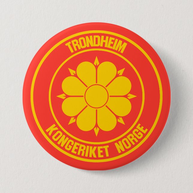 Trondheim Round Emblem Knapp (Framsida)