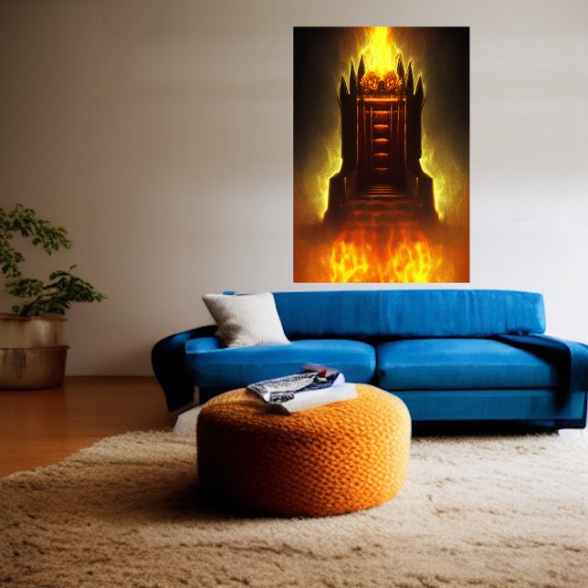 tronen i helvetet | AI Art Poster (Skapare uppladdad)