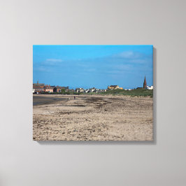 Troon Beach Scotland-vykort Poster fotoblock Canvastryck