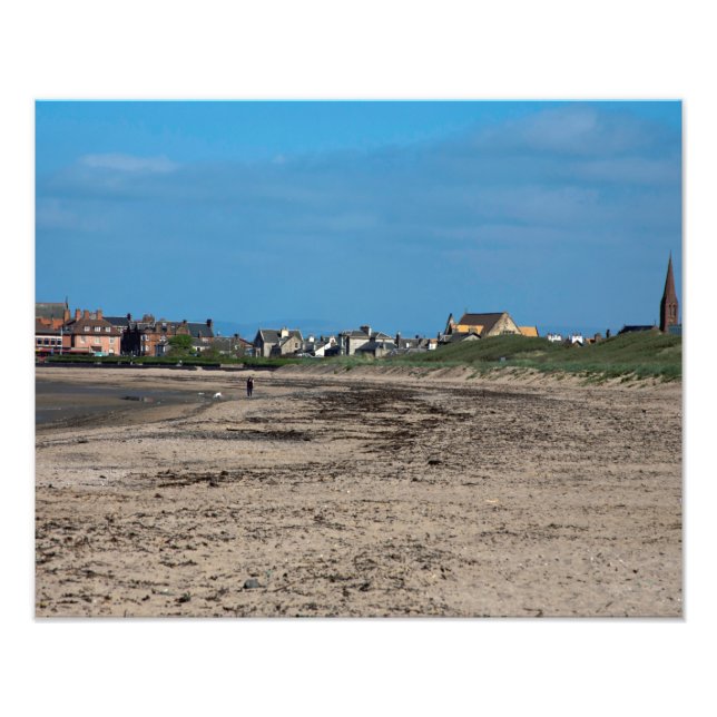 Troon Beach Scotland-vykortet Poster fotoblock C (Framsidan)