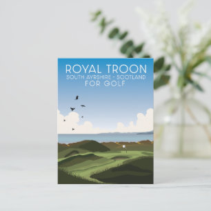 Troon South Ayrshire Scotland Golf Vykort