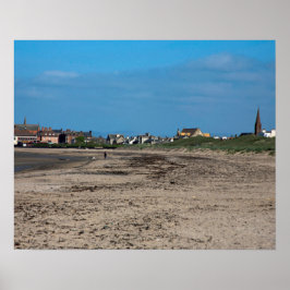 Troon Strand Skottland vykort Poster