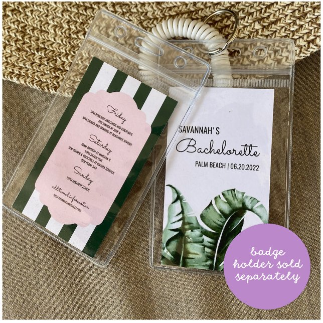 Troop Beverly Backe Bachelorette Itinerary Insert Visitkort (Skapare uppladdad)