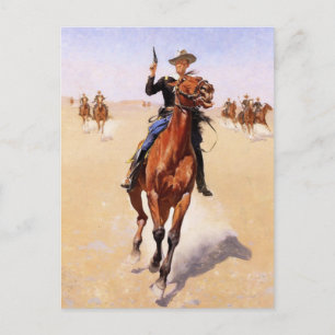 Trooper, teckningar av Frederic Remington Helg Vykort